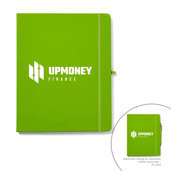 8" x 10" soft touch journal notebook with pen loop.... from ASI 63549 Jornik Manufacturing Corp