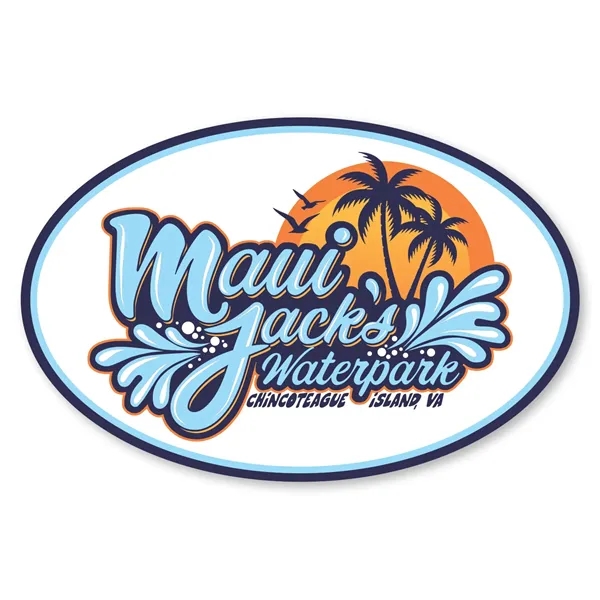 3 3/4" x 5 3/4" oval shaped magnet with four color... from ASI 68507 The Magnet Group / Magnet LLC™