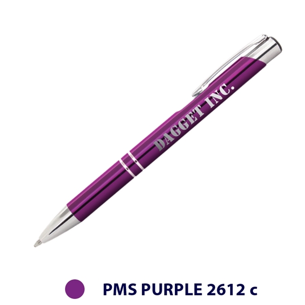 Medium ballpoint pen with metallic barrel, pocket clip and chrome accents.... from ASI 62088 IDProductsource