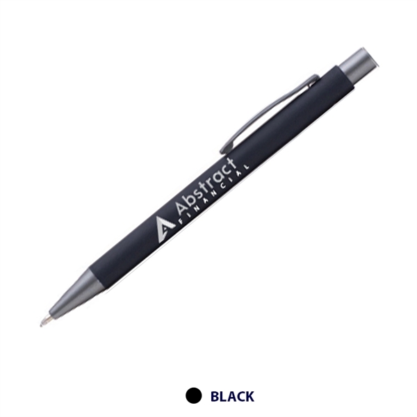 Plastic ballpoint pen rubberized barrel and pocket clip.... from ASI 62088 IDProductsource