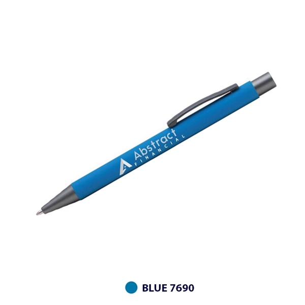 Plastic ballpoint pen rubberized barrel and pocket clip.... from ASI 62088 IDProductsource