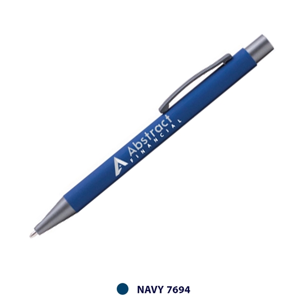 Plastic ballpoint pen rubberized barrel and pocket clip.... from ASI 62088 IDProductsource