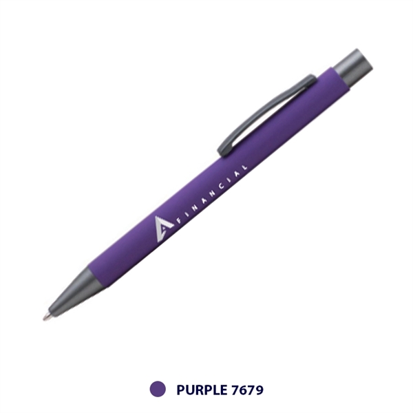 Plastic ballpoint pen rubberized barrel and pocket clip.... from ASI 62088 IDProductsource