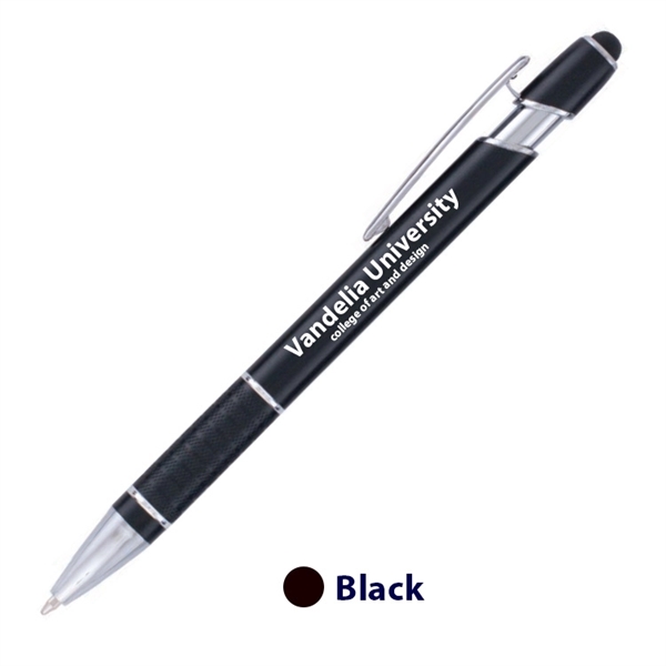 5.63" x .39" x 1.23" metal Vector plunger action pen with... from ASI 62088 IDProductsource