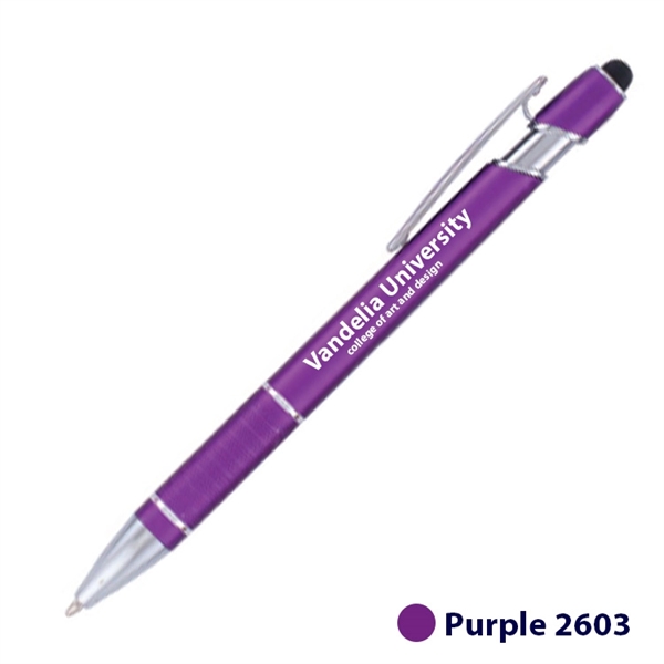 5.63" x .39" x 1.23" metal Vector plunger action pen with... from ASI 62088 IDProductsource