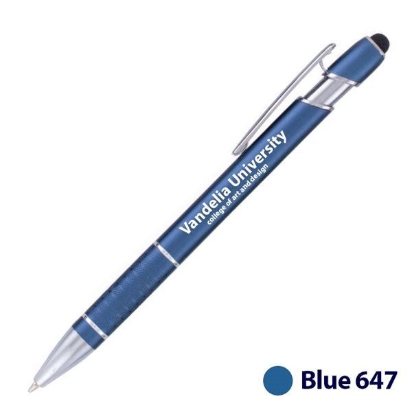 5.63" x .39" x 1.23" metal Vector plunger action pen with... from ASI 62088 IDProductsource