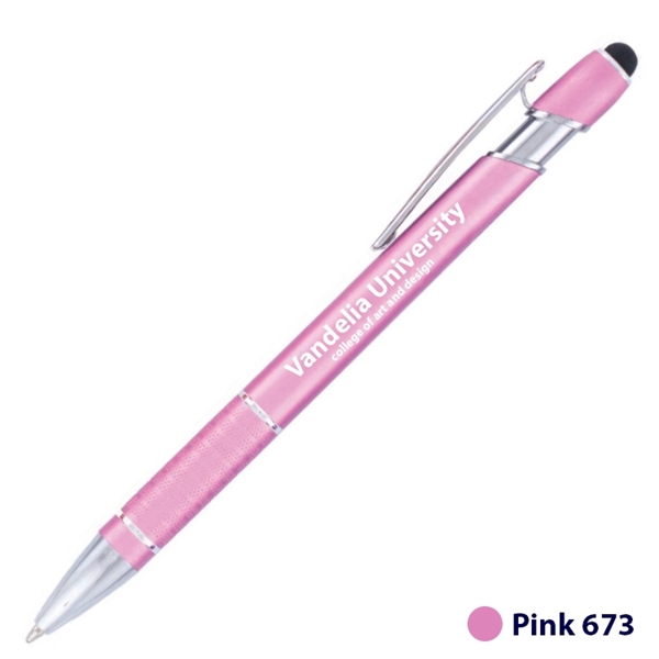 5.63" x .39" x 1.23" metal Vector plunger action pen with... from ASI 62088 IDProductsource
