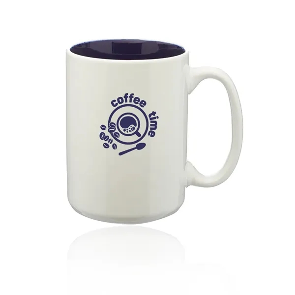 Large 15 oz. white two tone ceramic mug.... from ASI 39552 BEL Promo