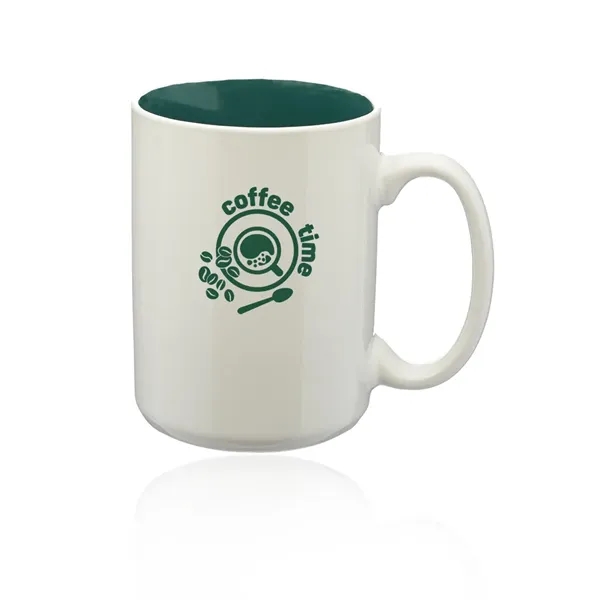 Large 15 oz. white two tone ceramic mug.... from ASI 39552 BEL Promo