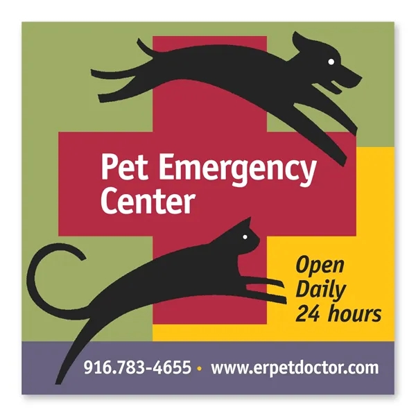 3 1/2" x 3 1/2" square shaped magnets with four color... from ASI 68507 The Magnet Group / Magnet LLC™