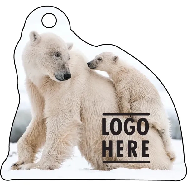 1/4" recycled wooden Christmas ornament. Bear with cub... from ASI 72521 Morris Magnets / Laser Cuts