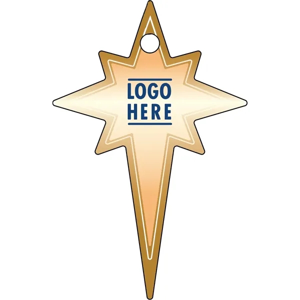 1/4" recycled wooden Christmas ornament. Long Star... from ASI 72521 Morris Magnets / Laser Cuts