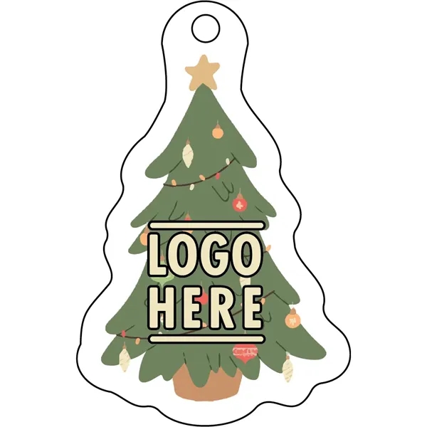 1/4" recycled wooden Christmas ornament. Tree with Lights... from ASI 72521 Morris Magnets / Laser Cuts