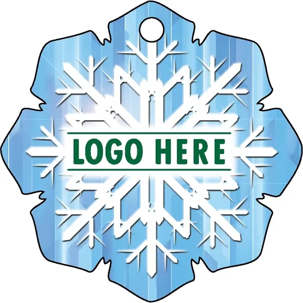 1/4" recycled wooden Christmas ornament. Snowflake 4... from ASI 72521 Morris Magnets / Laser Cuts