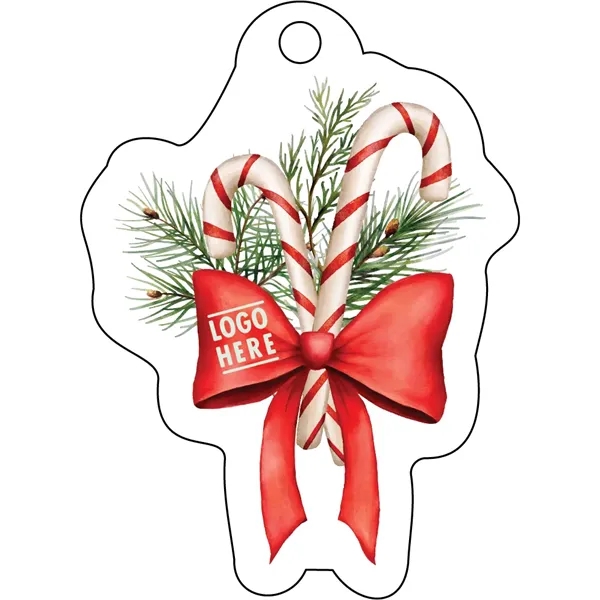1/4" recycled wooden Christmas ornament. Two Candy Canes... from ASI 72521 Morris Magnets / Laser Cuts