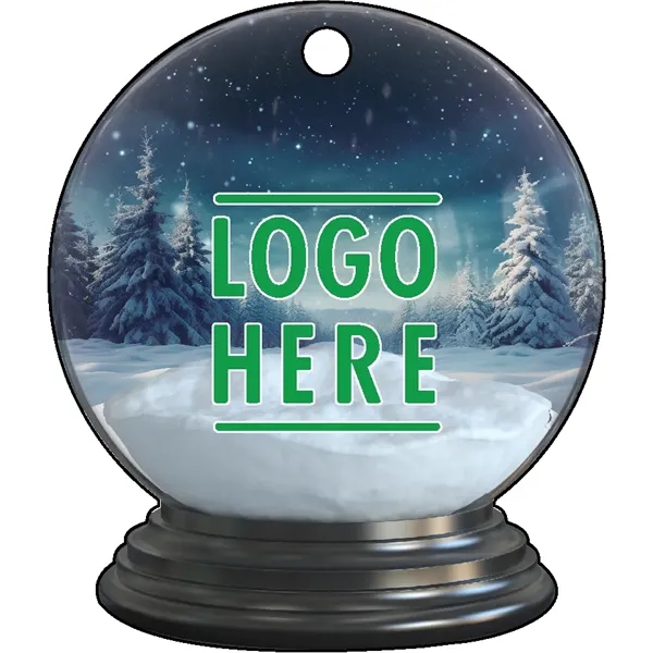 1/4" recycled wooden Christmas ornament. Snow Globe with Snow and Trees... from ASI 72521 Morris Magnets / Laser Cuts
