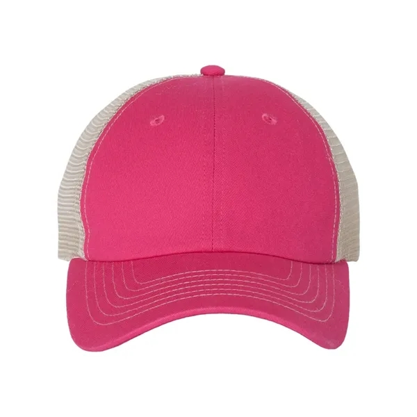 Ultra-soft contrast stitch mesh cap. Blank product.... from ASI 84358 S&S Activewear