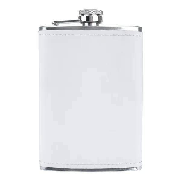 Leatherette 8 oz Flask.... from ASI 46755 Cosmo Promos
