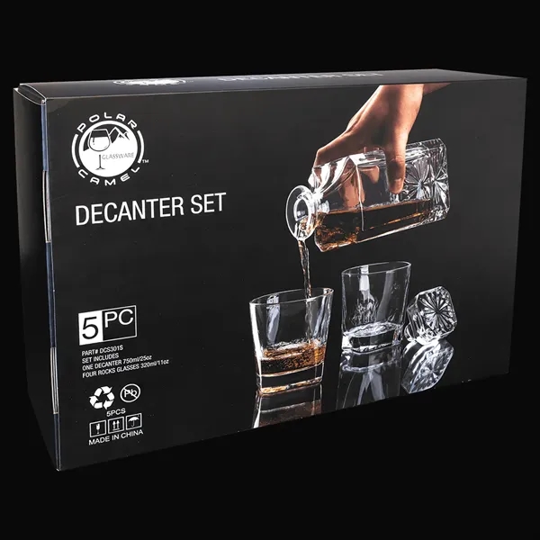 Glass decanter and rocks glass set with custom imprint, packaged in... from ASI 72657 Active Life Promo / Apres Ski Active Life