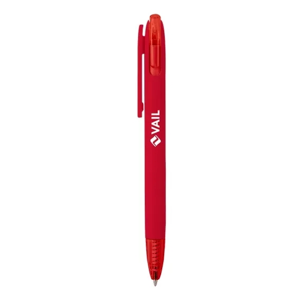 Recycled ballpoint pen with smooth black ink and plunger action mechanism.... from ASI 88060 Snugz/USA Inc