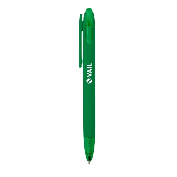 Recycled ballpoint pen with smooth black ink and plunger action mechanism.... from ASI 88060 Snugz/USA Inc