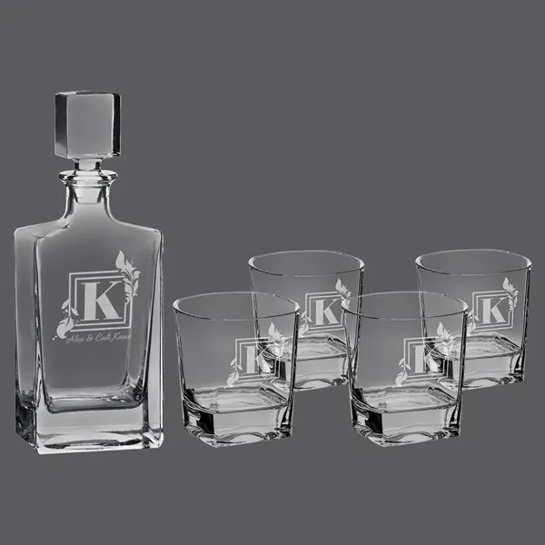 810mL decanter with four 8oz glasses in gift box. Clear glass,... from ASI 72657 Active Life Promo / Apres Ski Active Life