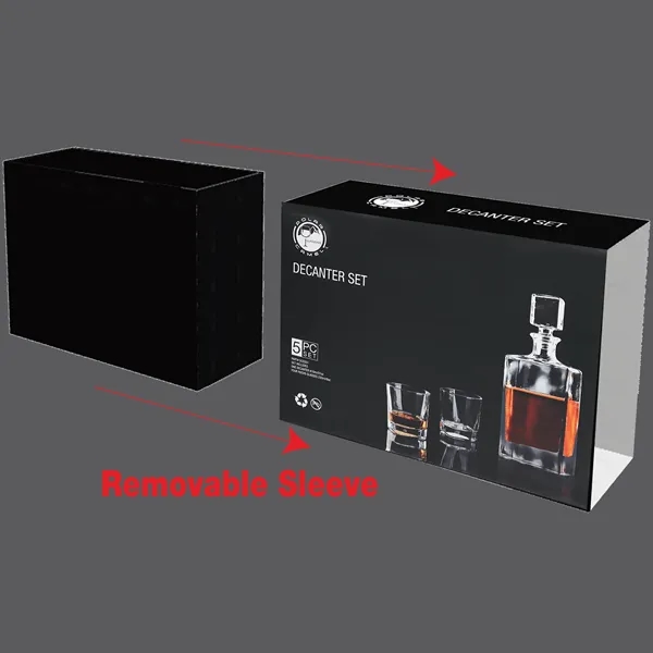 810mL decanter with four 8oz glasses in gift box. Clear glass,... from ASI 72657 Active Life Promo / Apres Ski Active Life