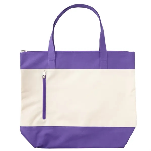 Polyester zipper beach tote bag plus 1 color silkscreen imprint on... from ASI 37218 Athena Promo (tm)