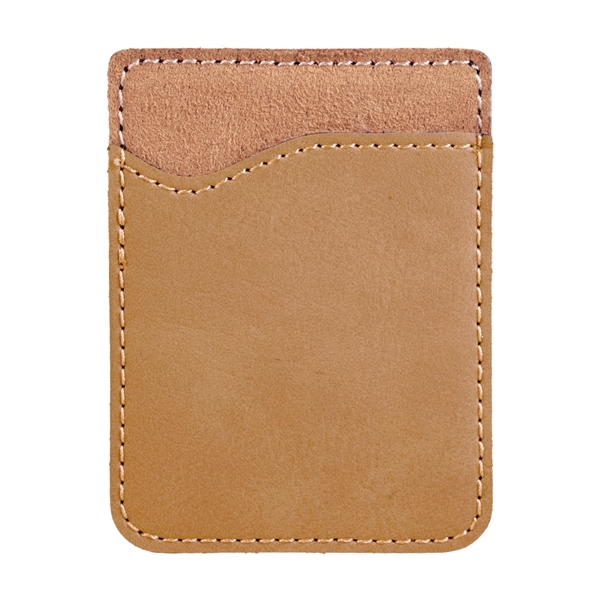 2 3/8" x 3 1/8" phone wallet made of light brown... from ASI 74601 Calico