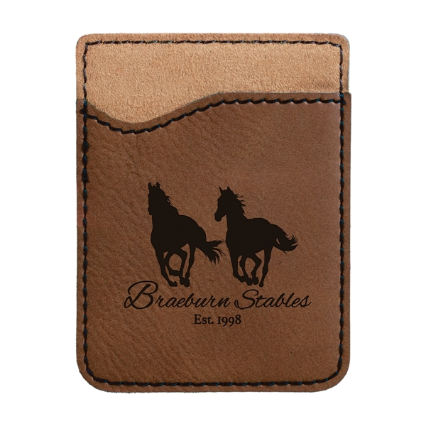 2 3/8" x 3 1/8" phone wallet made of light brown... from ASI 74601 Calico