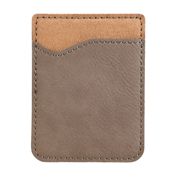 2 3/8" x 3 1/8" phone wallet made of gray faux... from ASI 74601 Calico