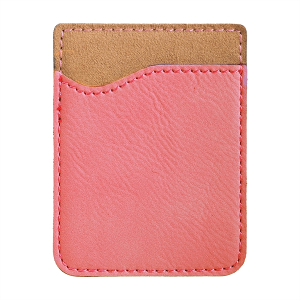 2 3/8" x 3 1/8" phone wallet made of pink faux... from ASI 74601 Calico