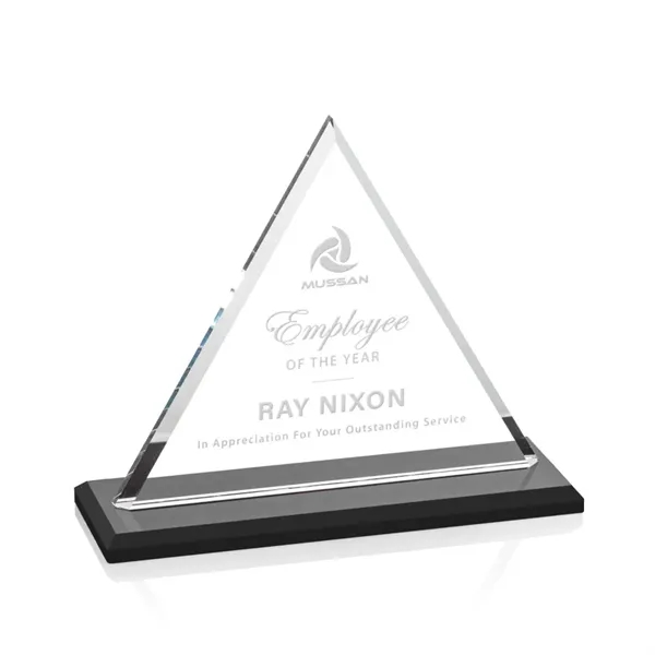 Our extraordinary beveled Starfire triangle award is combined with ebony optical... from ASI 84592 St Regis Group / St Regis