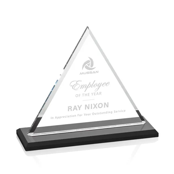 Our extraordinary beveled Starfire triangle award is combined with ebony optical... from ASI 84592 St Regis Group / St Regis