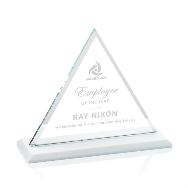 Our extraordinary beveled Starfire triangle award is combined with white optical... from ASI 84592 St Regis Group / St Regis