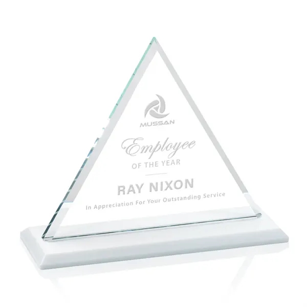 Our extraordinary beveled Starfire triangle award is combined with white optical... from ASI 84592 St Regis Group / St Regis