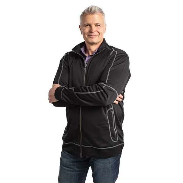 Men's jacket with a full-zip, brushed fleece interior, moisture-wicking performance, and... from ASI 47965 Cutter & Buck