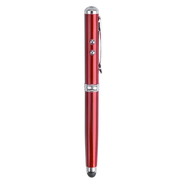 Plcard 4-in-1 LED Laser Pointer Stylus Metal Ballpoint.... from ASI 46755 Cosmo Promos