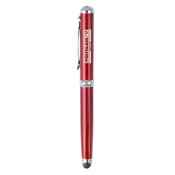 Plcard 4-in-1 LED Laser Pointer Stylus Metal Ballpoint.... from ASI 46755 Cosmo Promos