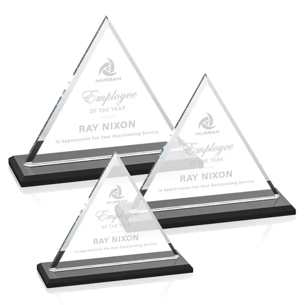 Our extraordinary beveled Starfire triangle award is combined with ebony optical... from ASI 84592 St Regis Group / St Regis