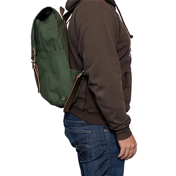 USA Made Book Bag made from durable 15-ounce canvas and leather... from ASI 46170 Compass Industries Inc