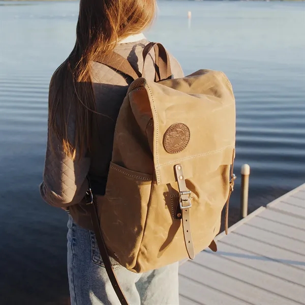 USA Made Book Bag made from durable 15-ounce canvas and leather... from ASI 46170 Compass Industries Inc