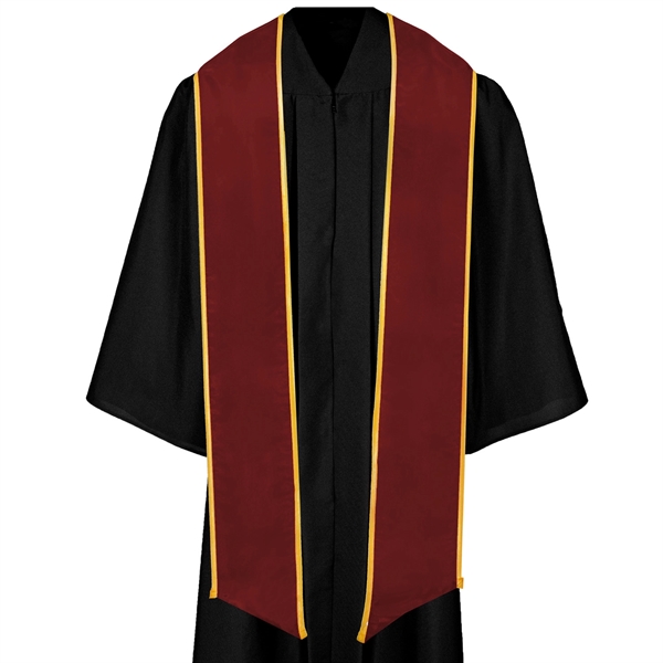 Maroon graduation sash with a gold binded edge... from ASI 98085 Wolfmark