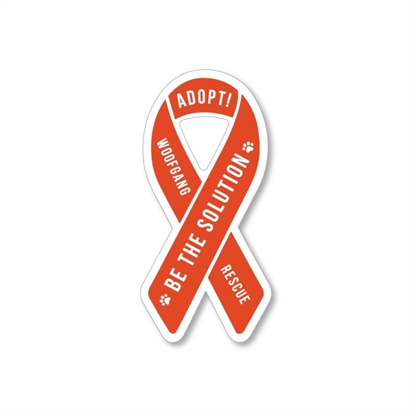 Discover our 1.9" x 4.2" Ribbon Decal, featuring removable vinyl with... from ASI 92980 WOV-IN® / Promopet
