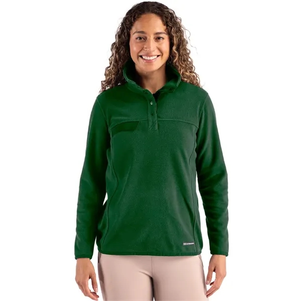 Cutter & Buck Woodland Recycled Fleece Womens Snap Pullover... from ASI 47965 Cutter & Buck