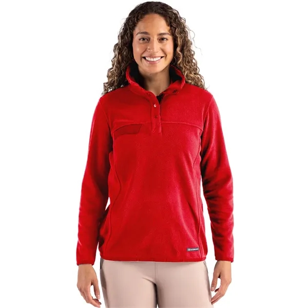 Cutter & Buck Woodland Recycled Fleece Womens Snap Pullover... from ASI 47965 Cutter & Buck