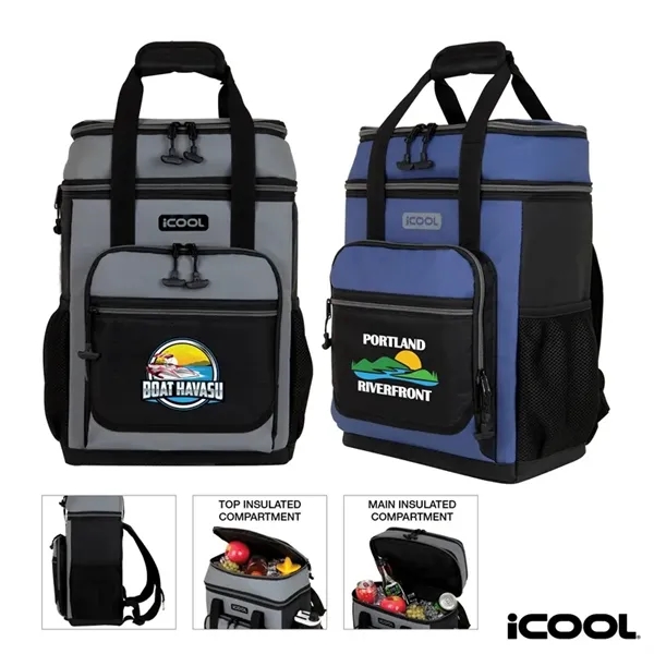 iCOOL® 24-Can Pinecrest Cooler Backpack... from ASI 67866 Logomark/Valumark