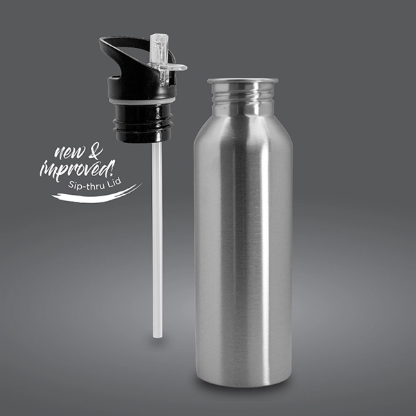 25 oz stainless steel sports bottle. 1 3/4" wide mouth. Carabiner... from ASI 30112 ACE Products / Ace Line