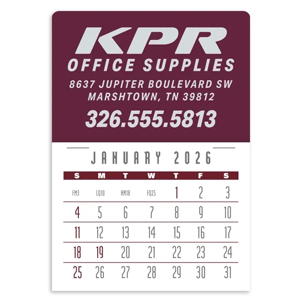 Press-N-Stick Contemporary Calendar... from ASI 40480 Koozie Group