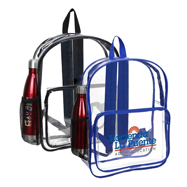 16" Heavy Duty Clear Security Side Mesh Pocket Backpack... from ASI 41511 Brainchild USA Inc / BrainChild Gift Club
